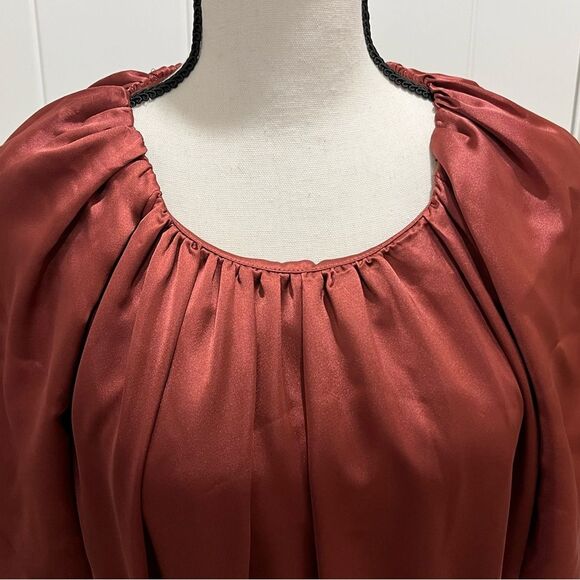 Antonio Melani Troian Cut-Out Short Puffed Sleeve Tie Back Midi Dress - Size 14 - Picture 4 of 8